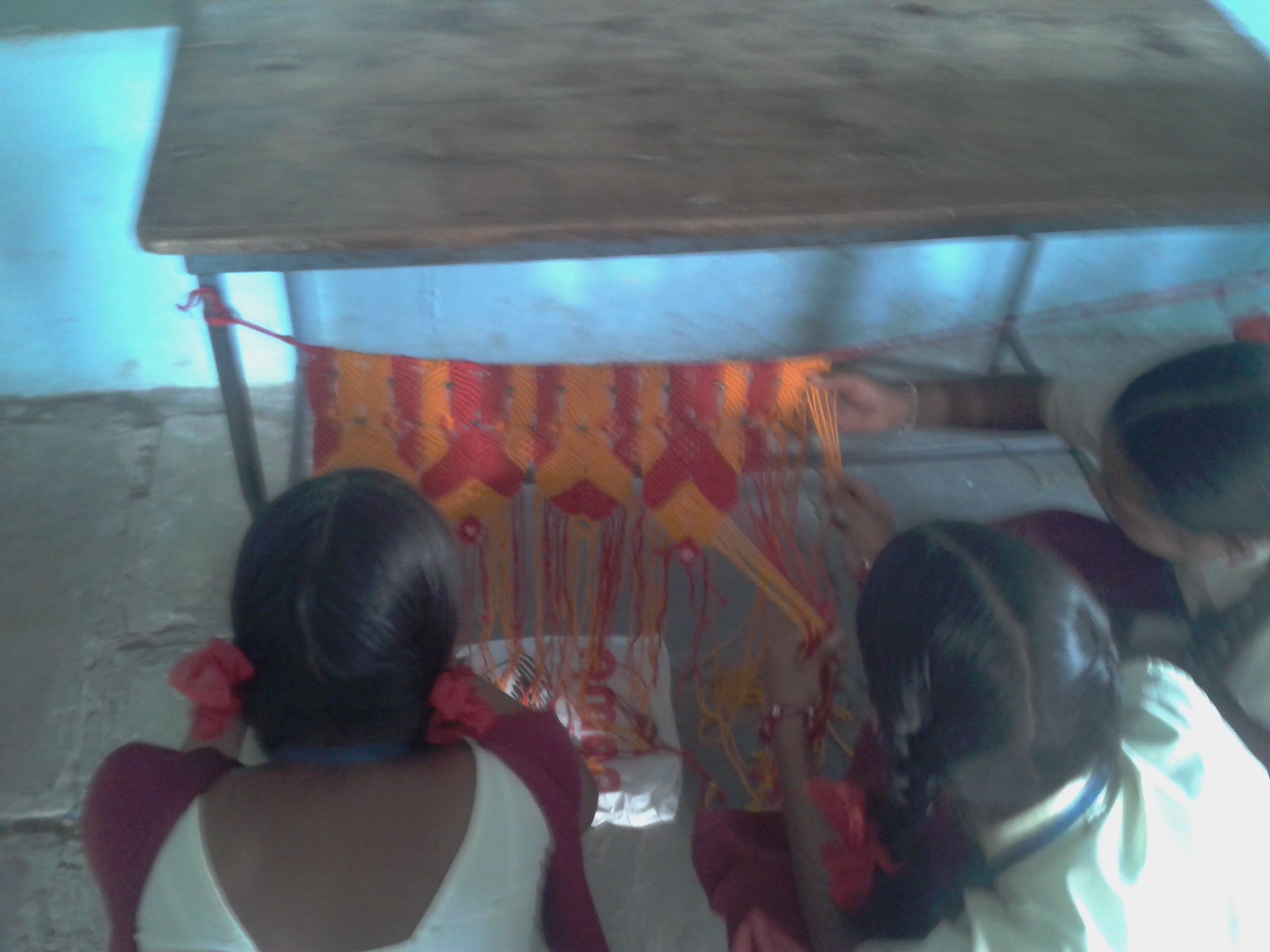 Making toran from wool