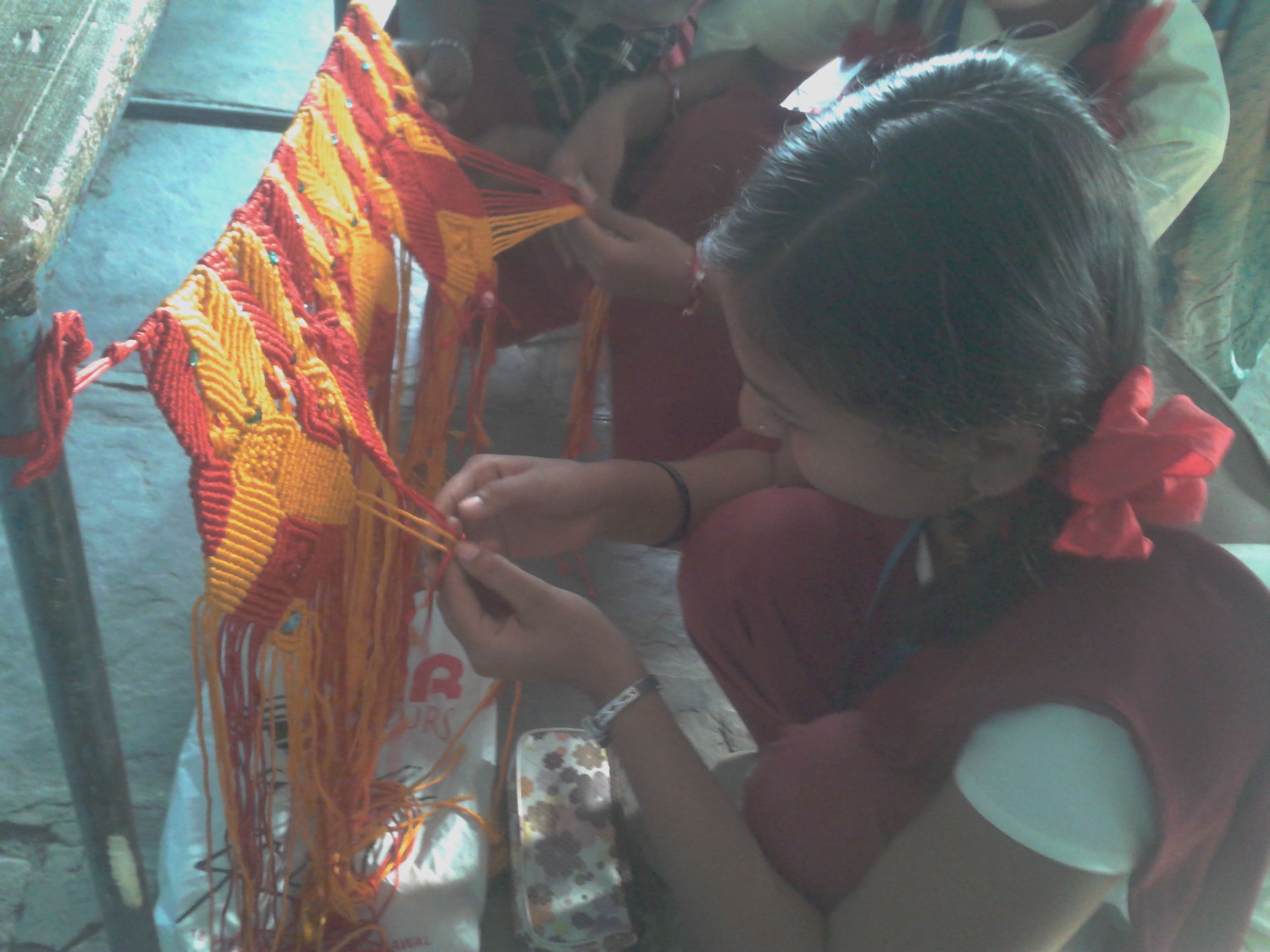 Making toran from wool