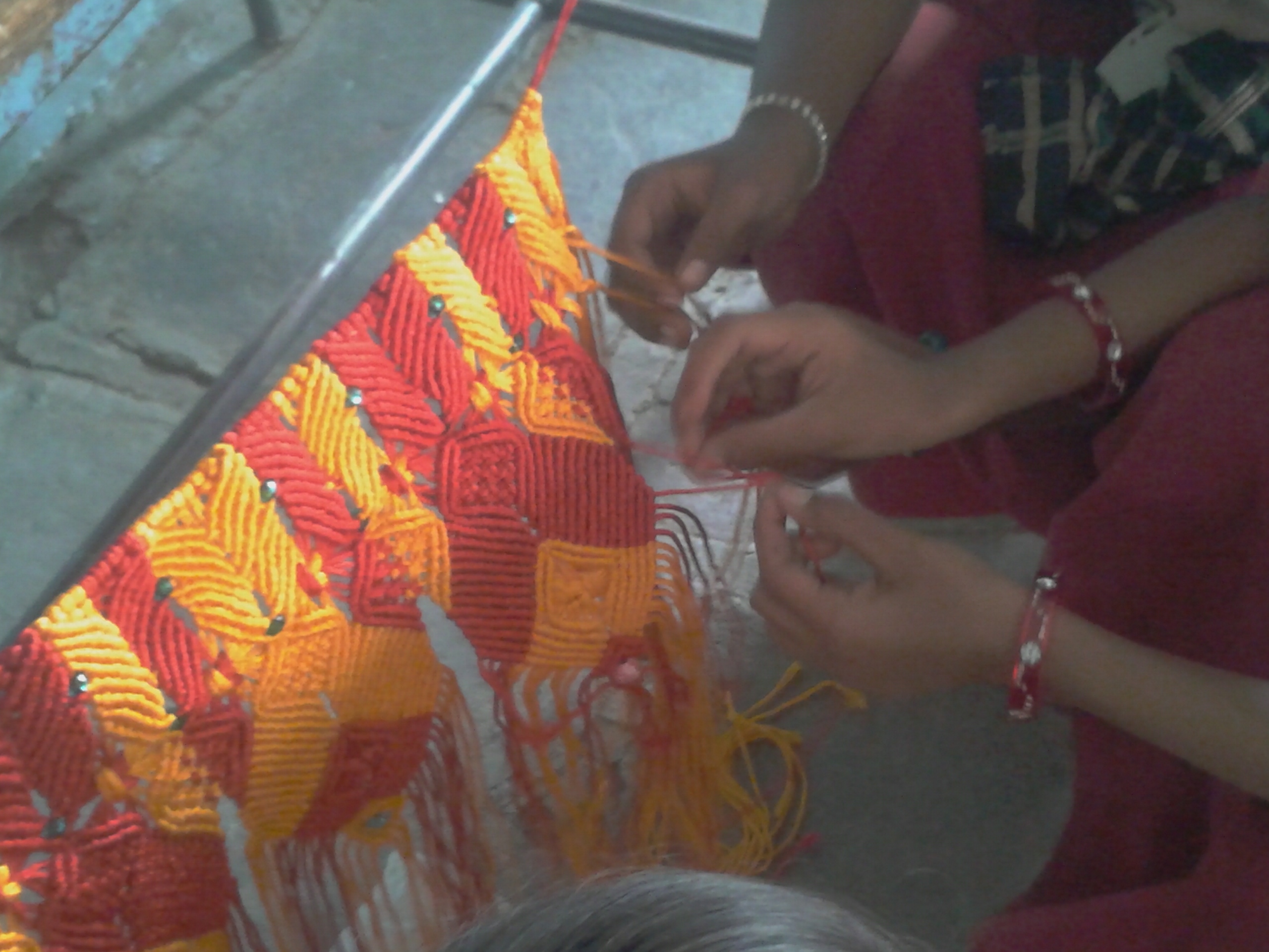 Making toran from wool